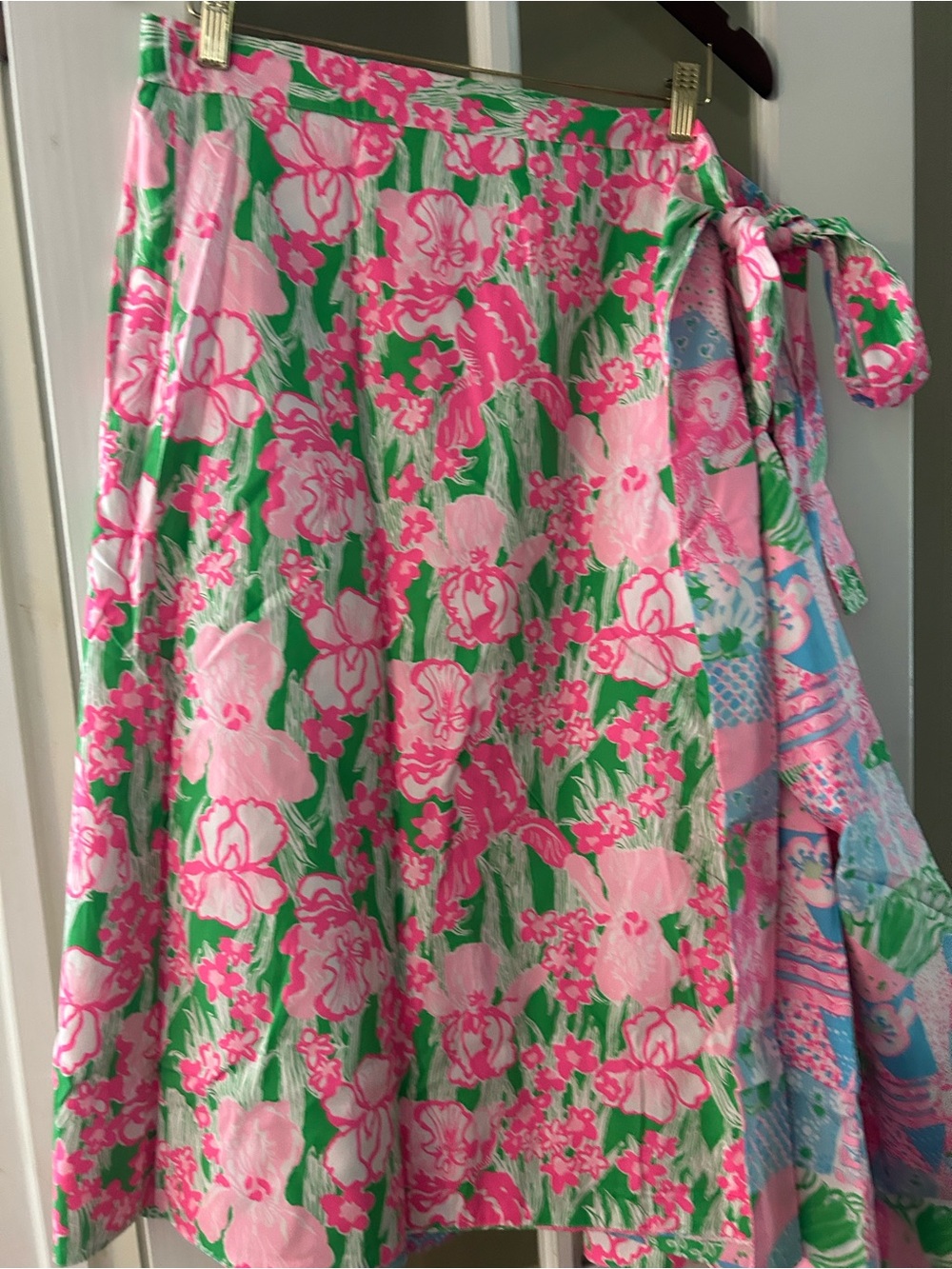 Lilly Pulitzer reversible midi wrap skirt sz. XL NWT - Picture 3 of 3